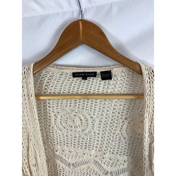 Jeanne Pierre Knit Beach Cotton Cardigan Sweater Small - Picture 2 of 3